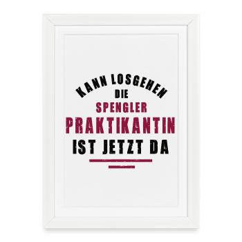 Stagiaire Ferblantier Stage Ferblantier - Affiche encadrée (27 × 37 cm) - blanc - Devant