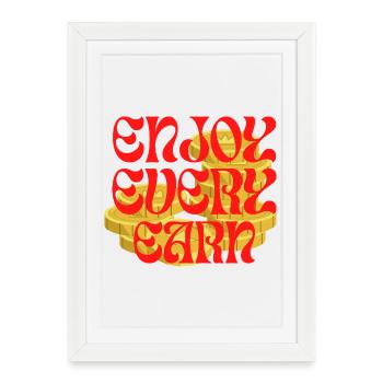 Earn and prosperity - Affiche encadrée (27 × 37 cm) - blanc - Devant