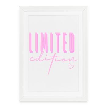 Limited Edition Pink Script | Streetwear Design - Framed poster (27 × 37 cm) - white - Front