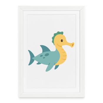 Seahorse Shark in the Sea - Framed poster (27 × 37 cm) - white - Front