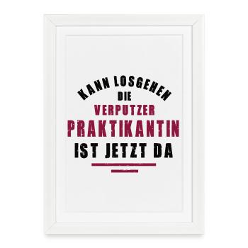 Plâtrier Stage Plâtrier - Affiche encadrée (27 × 37 cm) - blanc - Devant