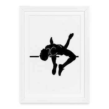 High jump - Framed poster (27 × 37 cm) - white - Front