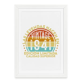 1941 Vintage Retro Birthday Gift - Framed poster (27 × 37 cm) - white - Front