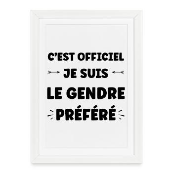 son-in-law - Framed poster (27 × 37 cm) - white - Front