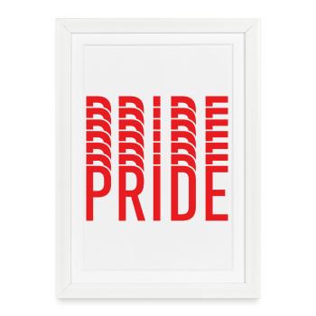 Pride: Repeated letter design - Framed poster (27 × 37 cm) - white - Front