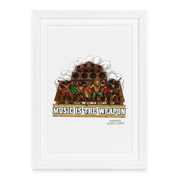 Escouade Rasta Originale - Affiche encadrée (27 × 37 cm) - blanc - Devant