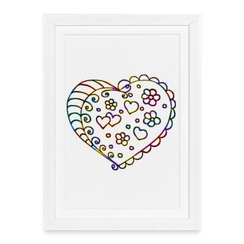 Heart - Framed poster (27 × 37 cm) - white - Front