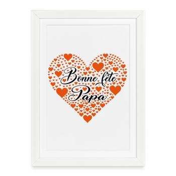 Bonne fête papa - Affiche encadrée (27 × 37 cm) - blanc - Devant