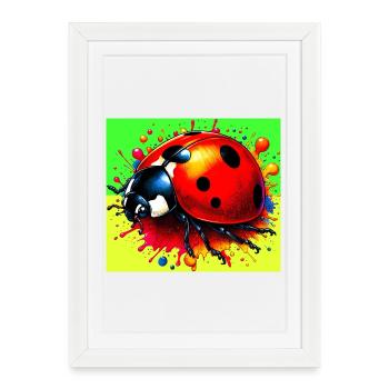 coccinelle - Affiche encadrée (27 × 37 cm) - blanc - Devant