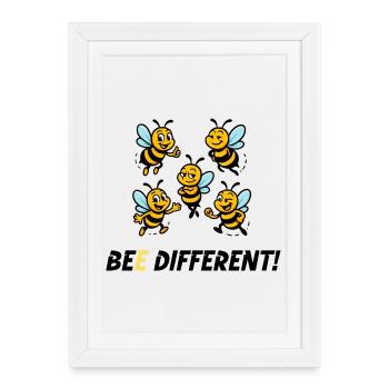 SOYEZ DIFFÉRENT ! - Affiche encadrée (27 × 37 cm) - blanc - Devant