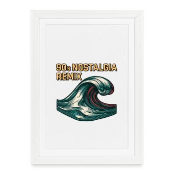 90s Remix Welle DJ Festival - Framed poster (27 × 37 cm) - white - Front