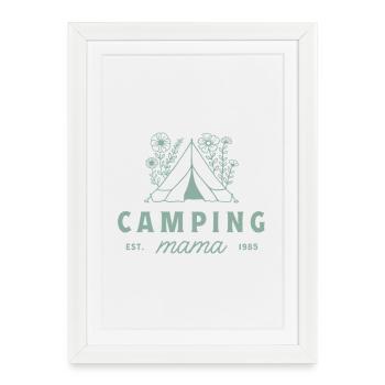Camping mama mom camper mother aesthetic - Framed poster (27 × 37 cm) - white - Front