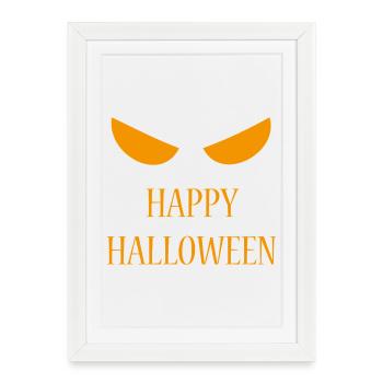 Halloween - Zombie - Horreur - Citrouille - Affiche encadrée (27 × 37 cm) - blanc - Devant