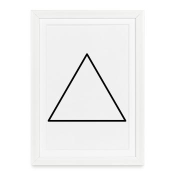 Symbol triangle equilateral - Framed poster (27 × 37 cm) - white - Front