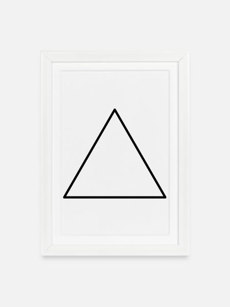 Symbol triangle equilateral - Framed poster (27 × 37 cm) - white