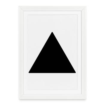 Symbol triangle equilateral black - Framed poster (27 × 37 cm) - white - Front
