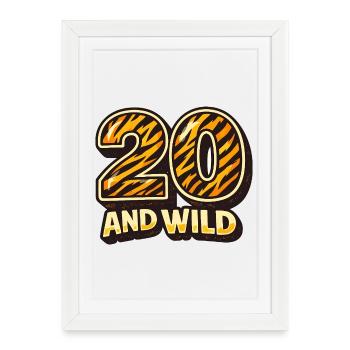 Twenty and Wild Tiger Stripes - Framed poster (27 × 37 cm) - white - Front