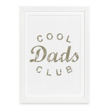 Cadeau de fête des pères du Cool Dads Club - Affiche encadrée (27 × 37 cm) - blanc - Devant