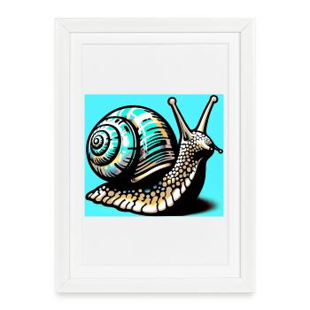 Snail - Framed poster (27 × 37 cm) - white - Front