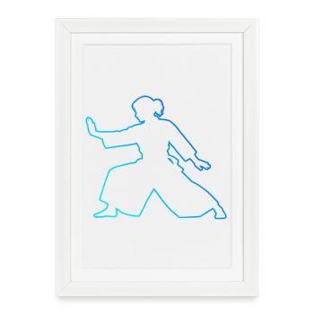 Les maîtres de l’Aïkido et l’Aïkido s’accordent ensemble - Affiche encadrée (27 × 37 cm) - blanc - Devant