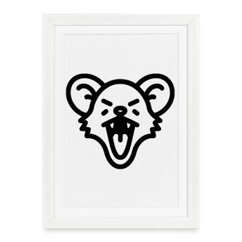 souris - Affiche encadrée (27 × 37 cm) - blanc - Devant