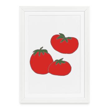 Red Tomato Trio Print - Framed poster (27 × 37 cm) - white - Front