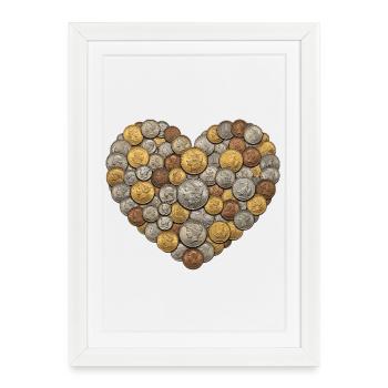 Cœur de Pièces - Affiche encadrée (27 × 37 cm) - blanc - Devant