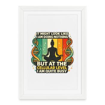 Yoga méditation, cadeau pour les amoureux du zen - Affiche encadrée (27 × 37 cm) - blanc - Devant
