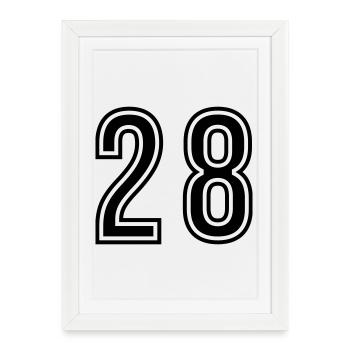 28 Number Symbol - Framed poster (27 × 37 cm) - white - Front