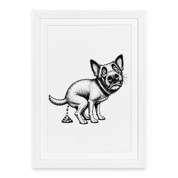 canine - Framed poster (27 × 37 cm) - white - Front