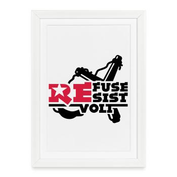rebel - Framed poster (27 × 37 cm) - white - Front