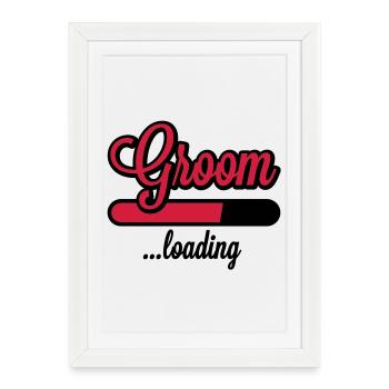 Groom loading | Stag Night - Affiche encadrée (27 × 37 cm) - blanc - Devant