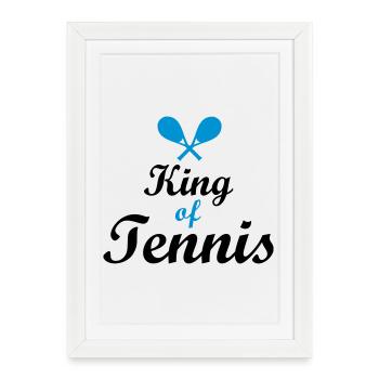 tennis - Affiche encadrée (27 × 37 cm) - blanc - Devant