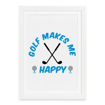 golfing - Framed poster (27 × 37 cm) - white - Front