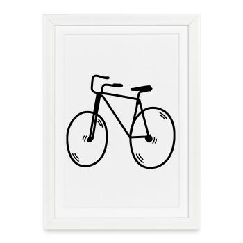 cycling - Framed poster (27 × 37 cm) - white - Front