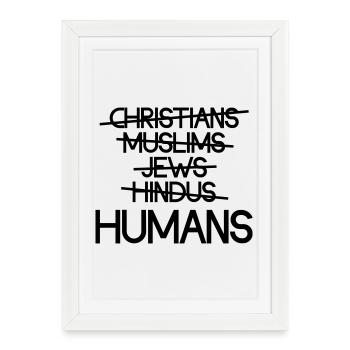 Humans - Affiche encadrée (27 × 37 cm) - blanc - Devant