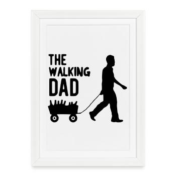 L’humour du père père ambulant - Affiche encadrée (27 × 37 cm) - blanc - Devant