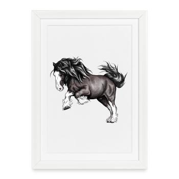 Puissance de cheval - Affiche encadrée (27 × 37 cm) - blanc - Devant