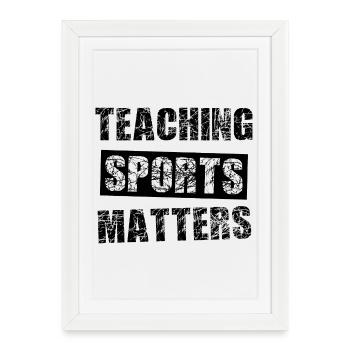 Professeurs de sport - Affiche encadrée (27 × 37 cm) - blanc - Devant