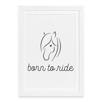 horse - Framed poster (27 × 37 cm) - white - Front