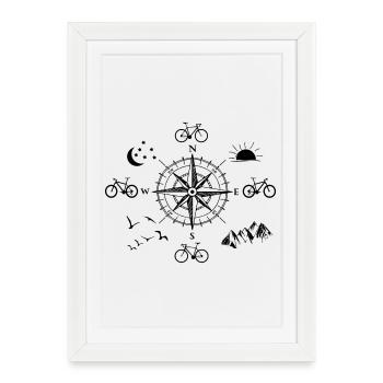 Bike - Framed poster (27 × 37 cm) - white - Front