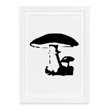 Champignon Sorcière Tube Chercheur de champignons - Affiche encadrée (27 × 37 cm) - blanc - Devant