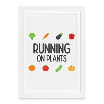 Courir sur les plantes - Affiche encadrée (27 × 37 cm) - blanc - Devant