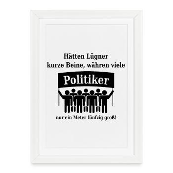 Kleine Politiker - Gerahmtes Poster (27 × 37 cm) - Weiß - Vorne