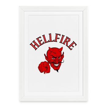 Devil, Satan, Devil, Hellfire - Framed poster (27 × 37 cm) - white - Front