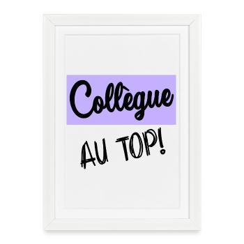 RETRAITE. COLLEGUE - Affiche encadrée (27 × 37 cm) - blanc - Devant