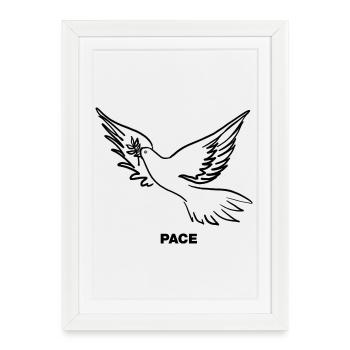 PACE - Dove of Peace - Framed poster (27 × 37 cm) - white - Front