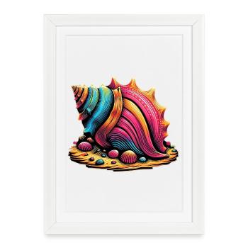 Shell - Framed poster (27 × 37 cm) - white - Front