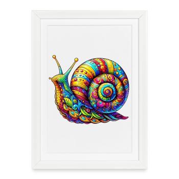 Escargot - Affiche encadrée (27 × 37 cm) - blanc - Devant