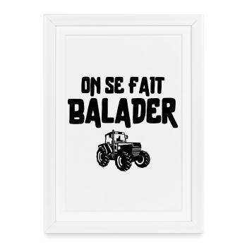 paysan, agriculteur, fermier, tracteur - Affiche encadrée (27 × 37 cm) - blanc - Devant